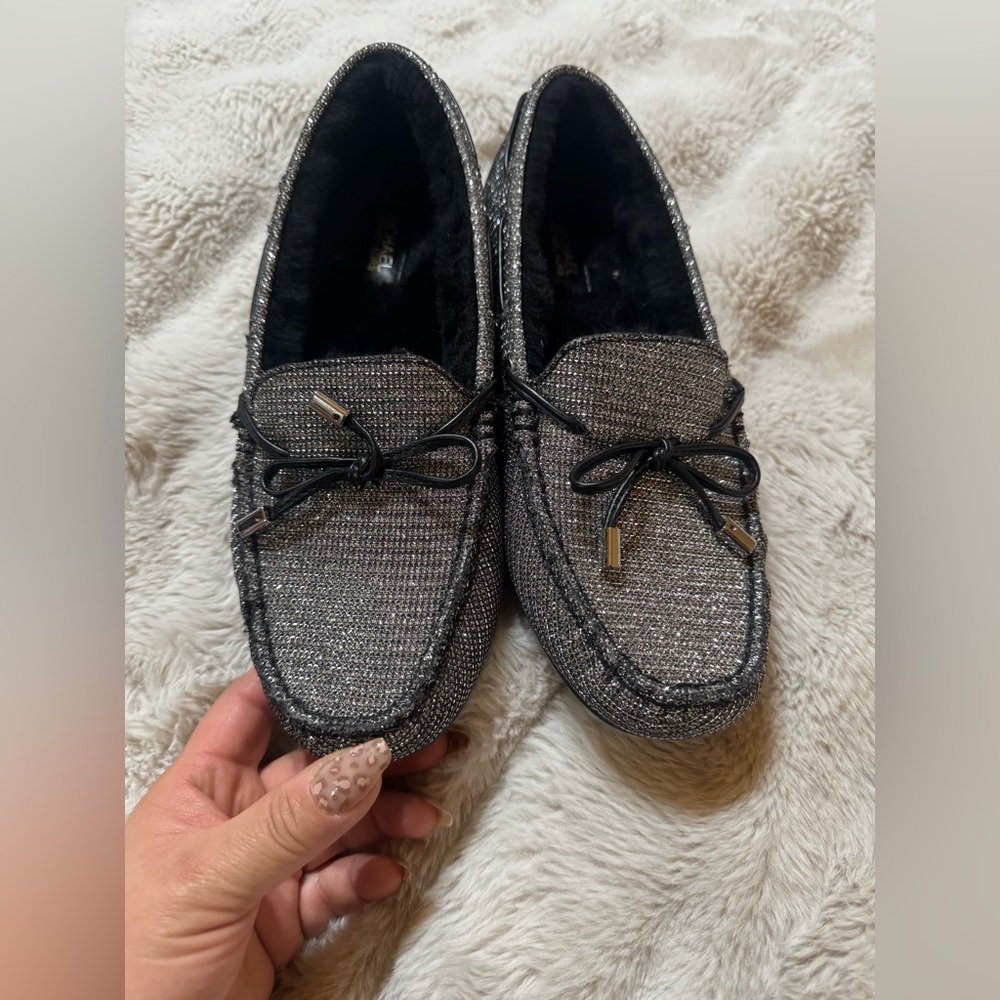 MICHAEL Michael Kors Glittering Black Loafers